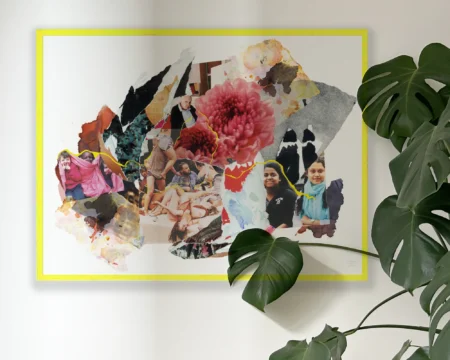 collage collab bethany makes poetry 6 bloomers 60x80 marque feministe