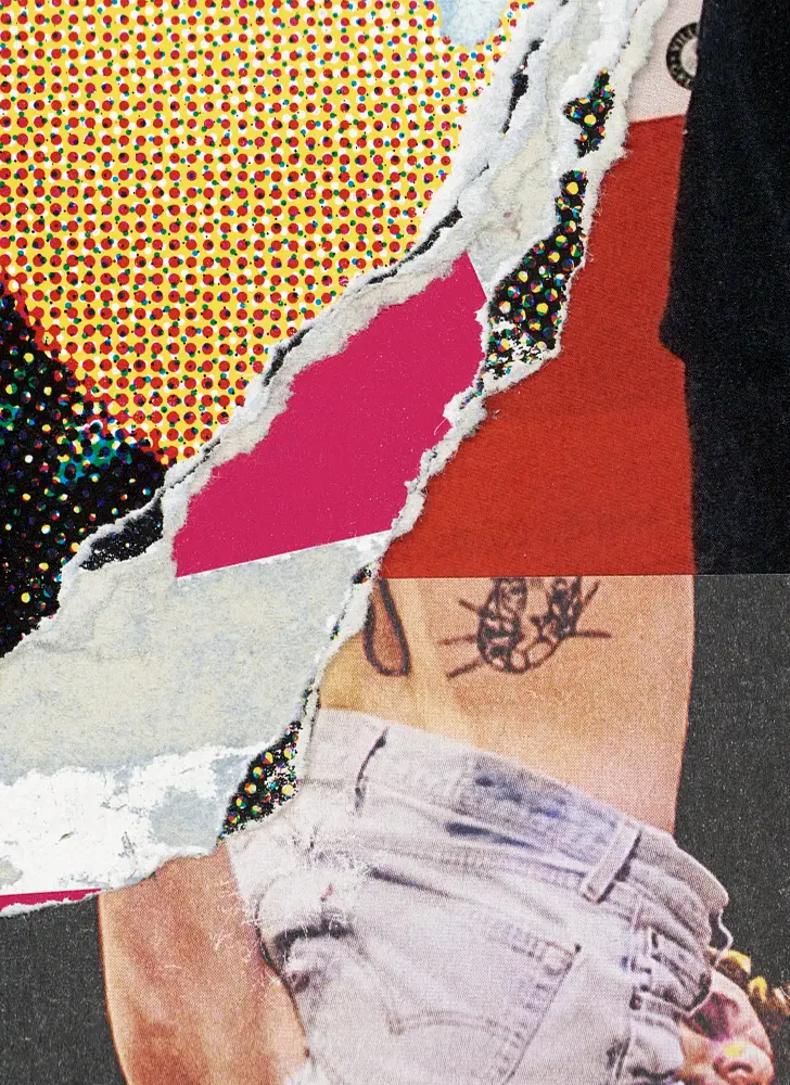 collage collab bethany makes poetry carrousel 3 bloomers 60x80 marque feministe