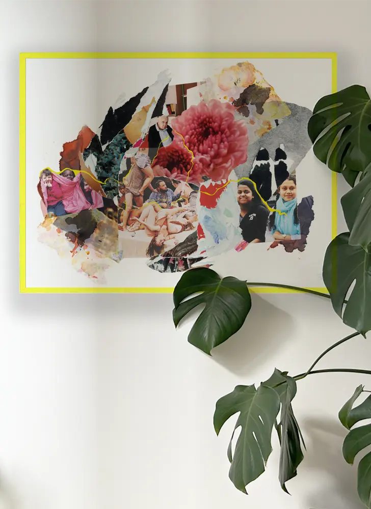 collage collab bethany makes poetry carrousel 5 bloomers 60x80 marque feministe