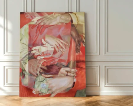 peinture collab jaano janoo enfolding town situ1 60x80