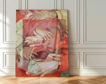 peinture collab jaano janoo enfolding town situ1 60x80